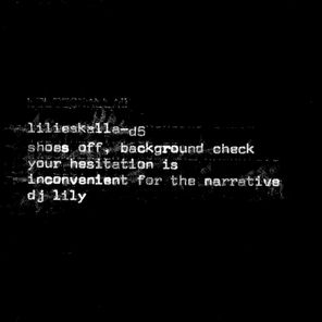 DJ Lily – Shoes Off, Background Check, Your Hesitation is Inconvenient For The Narrative