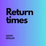 SGYPV – Return Times